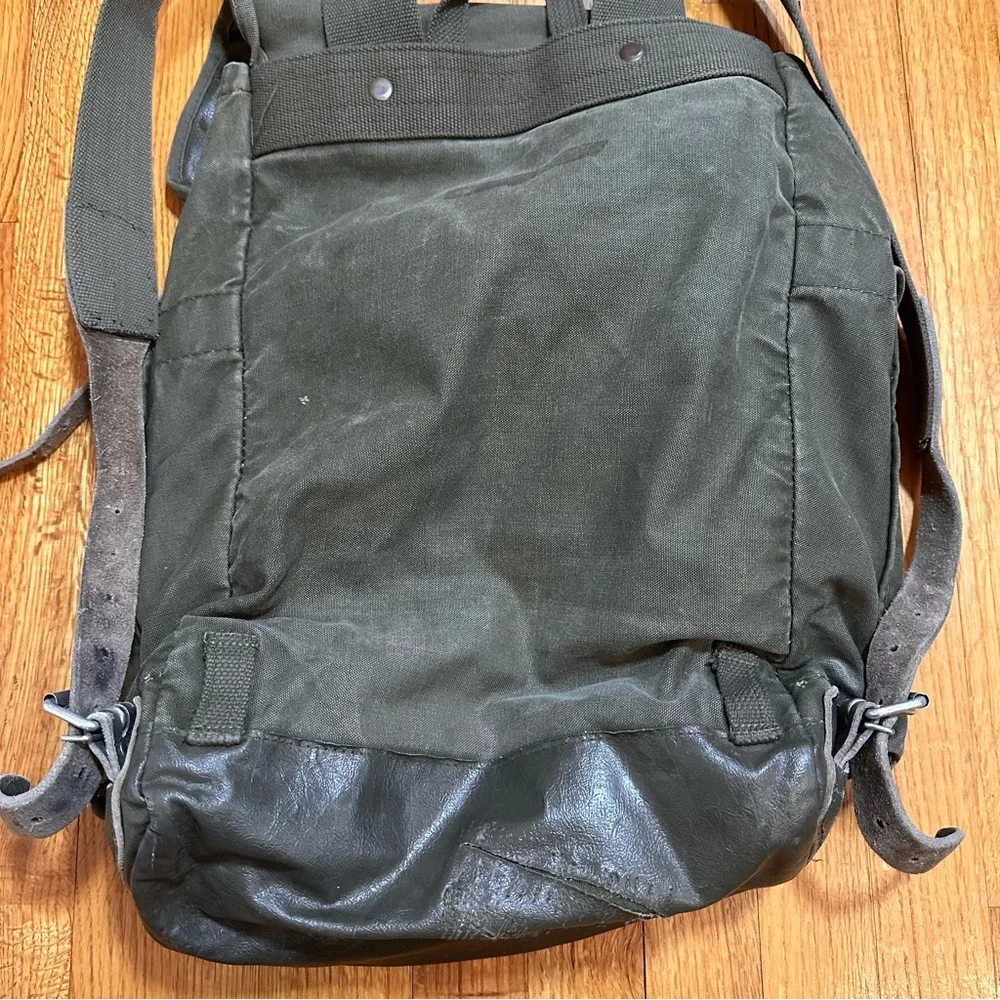 Deuter Augsburg Military Backpack, Leather + Canvas Vintage